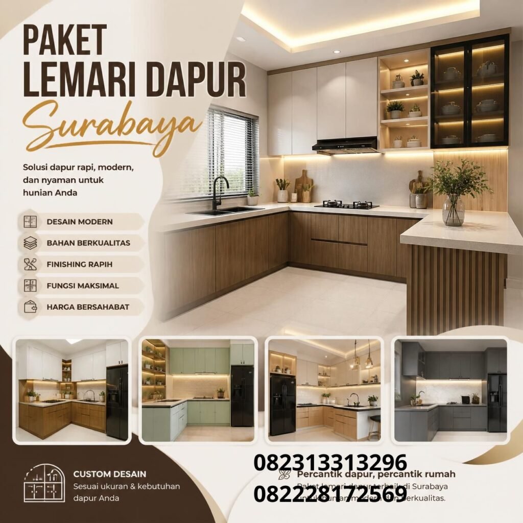 Jasa Pembuatan Lemari Dapur Surabaya