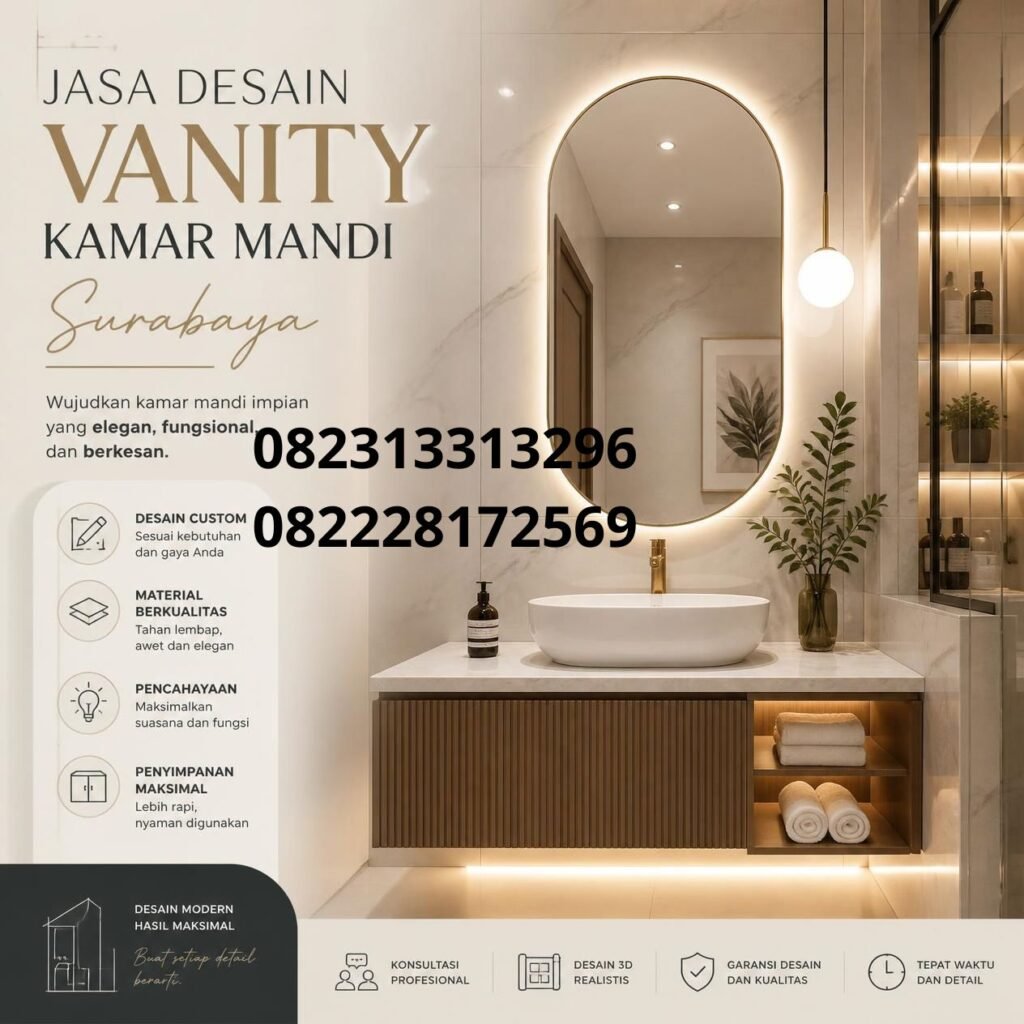 Jasa Pembuatan Vanity Kamar Mandi Surabaya