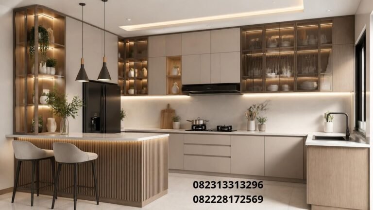 Jasa desain lemari dapur Surabaya