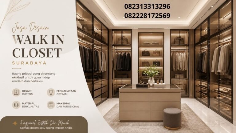Jasa desain walk in closet Surabaya