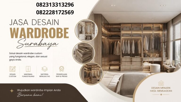 Jasa desain wardrobe Surabaya