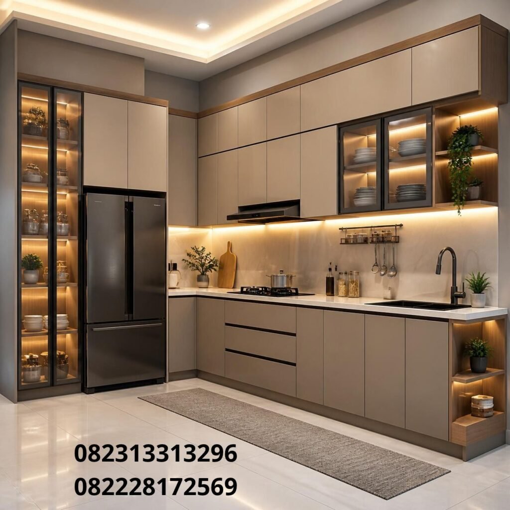 Jasa lemari dapur custom Surabaya