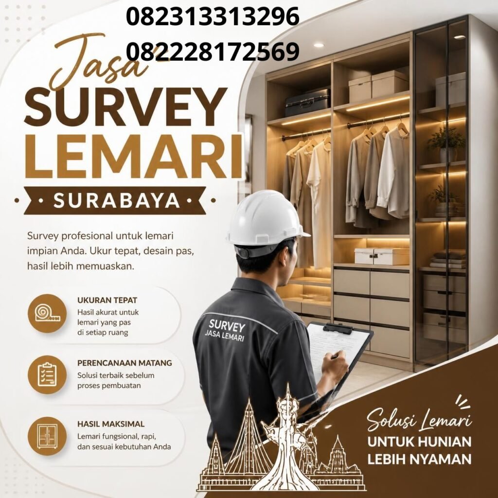 Jasa pembuatan lemari custom Surabaya