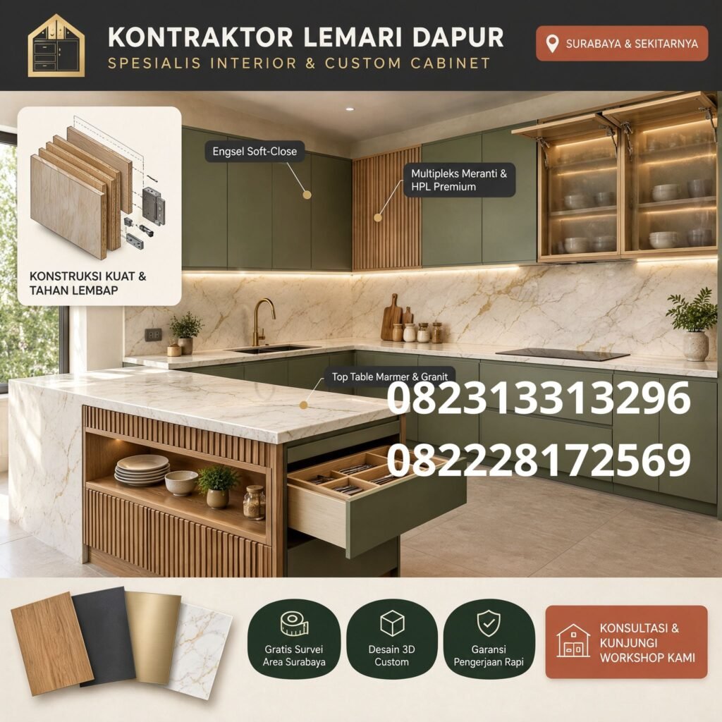 Jasa pembuatan lemari dapur Surabaya (4)