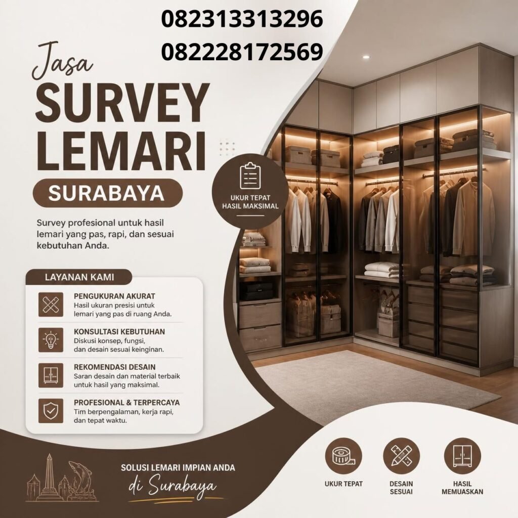 Jasa pengukuran lemari built-in Surabaya