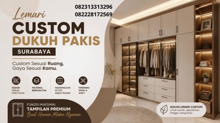Lemari Custom Dukuh Pakis Surabaya