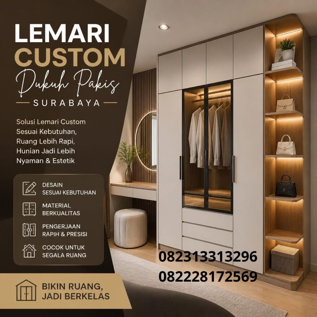 Lemari Minimalis Custom Surabaya (1)