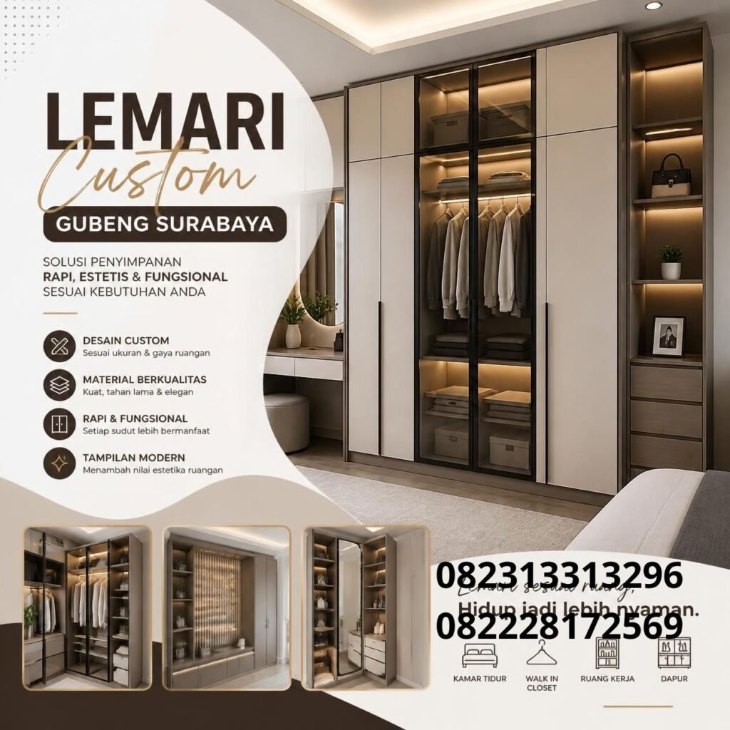 Lemari pakaian custom Gubeng
