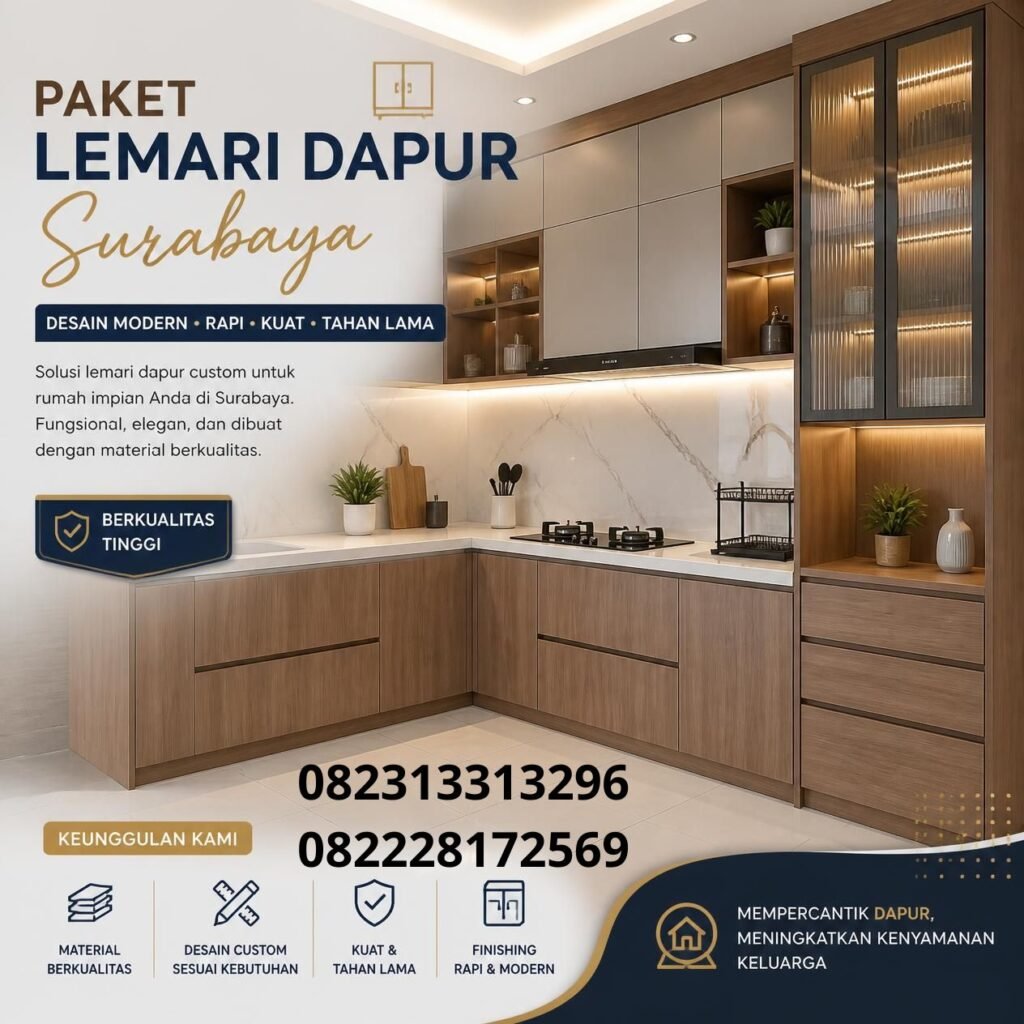 Paket Lemari Dapur Custom Surabaya