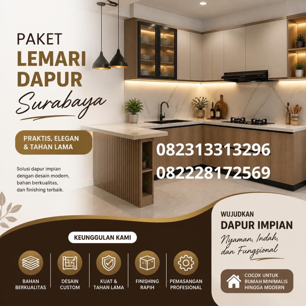 Paket Lemari Dapur Minimalis Surabaya