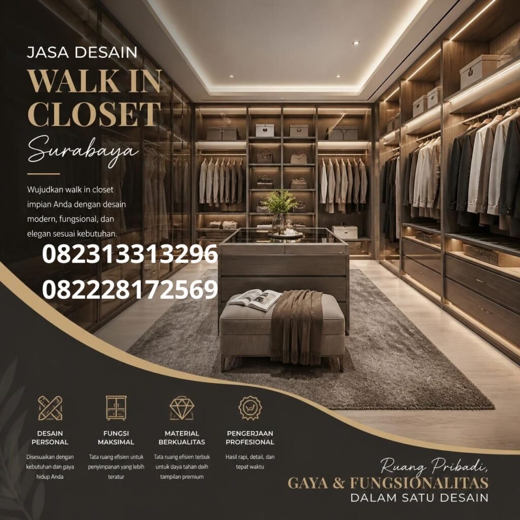 Walk in closet minimalis Surabaya